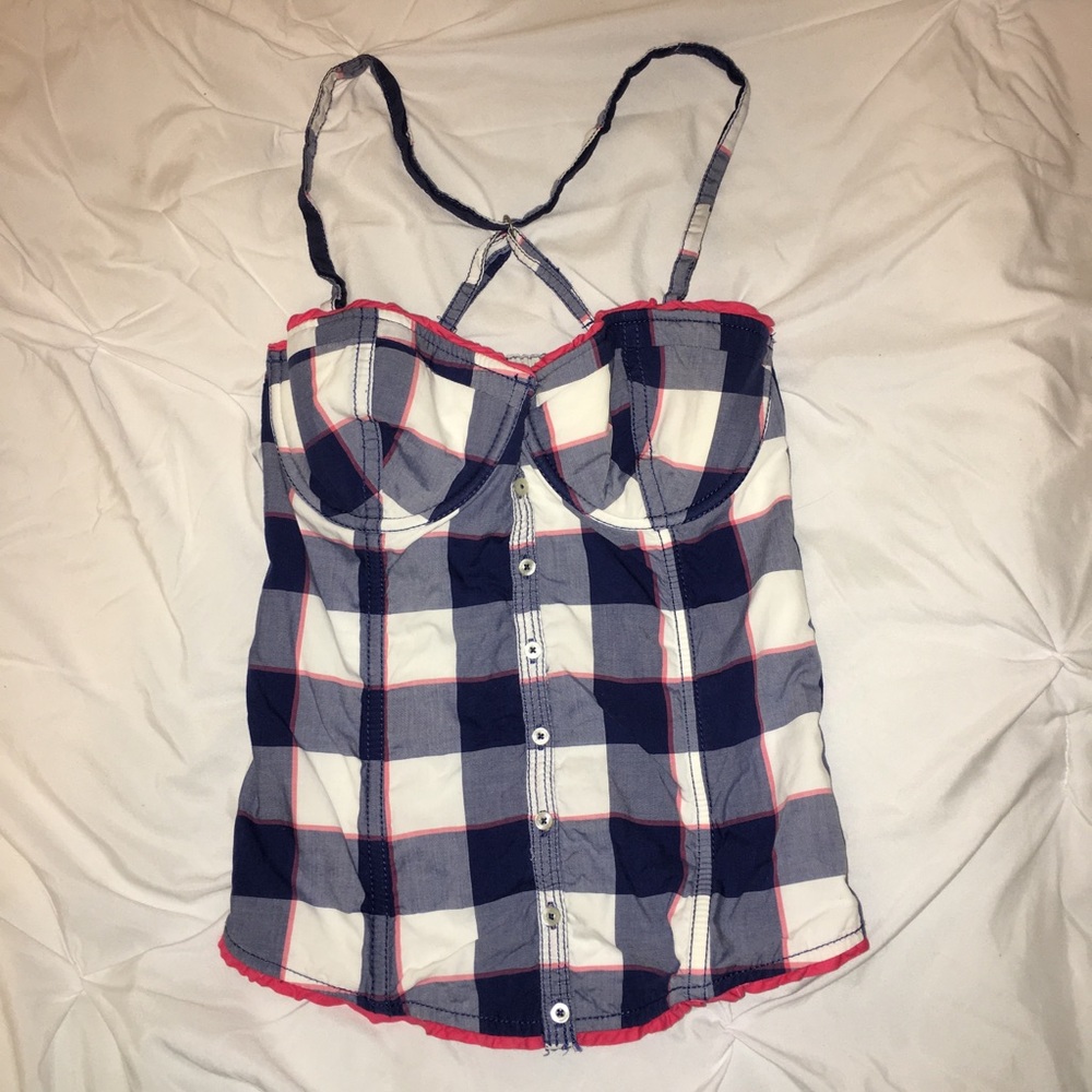 Gilly Hicks Plaid Corset Top